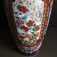 High-quality dyed brocade square wood vase