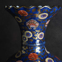 Decorative vase with gold chrysanthemum peony stand